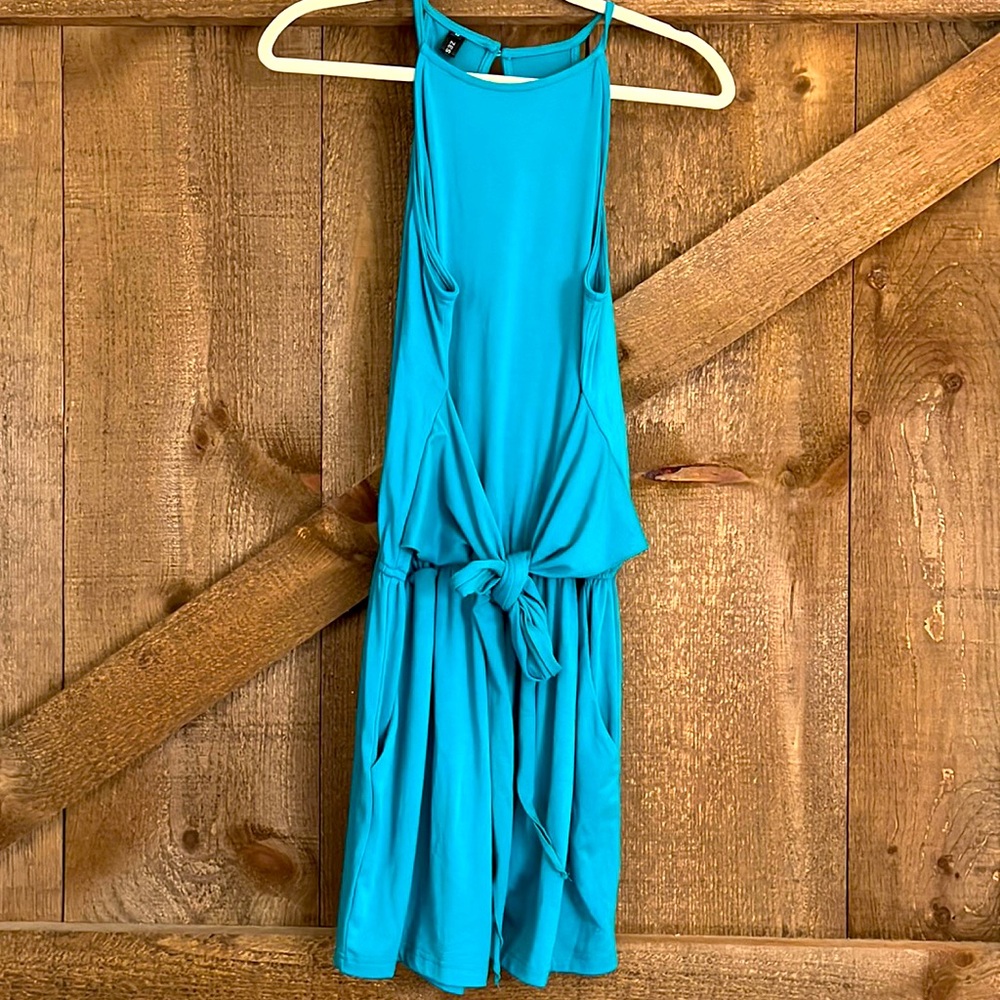 Teal Shorts Romper